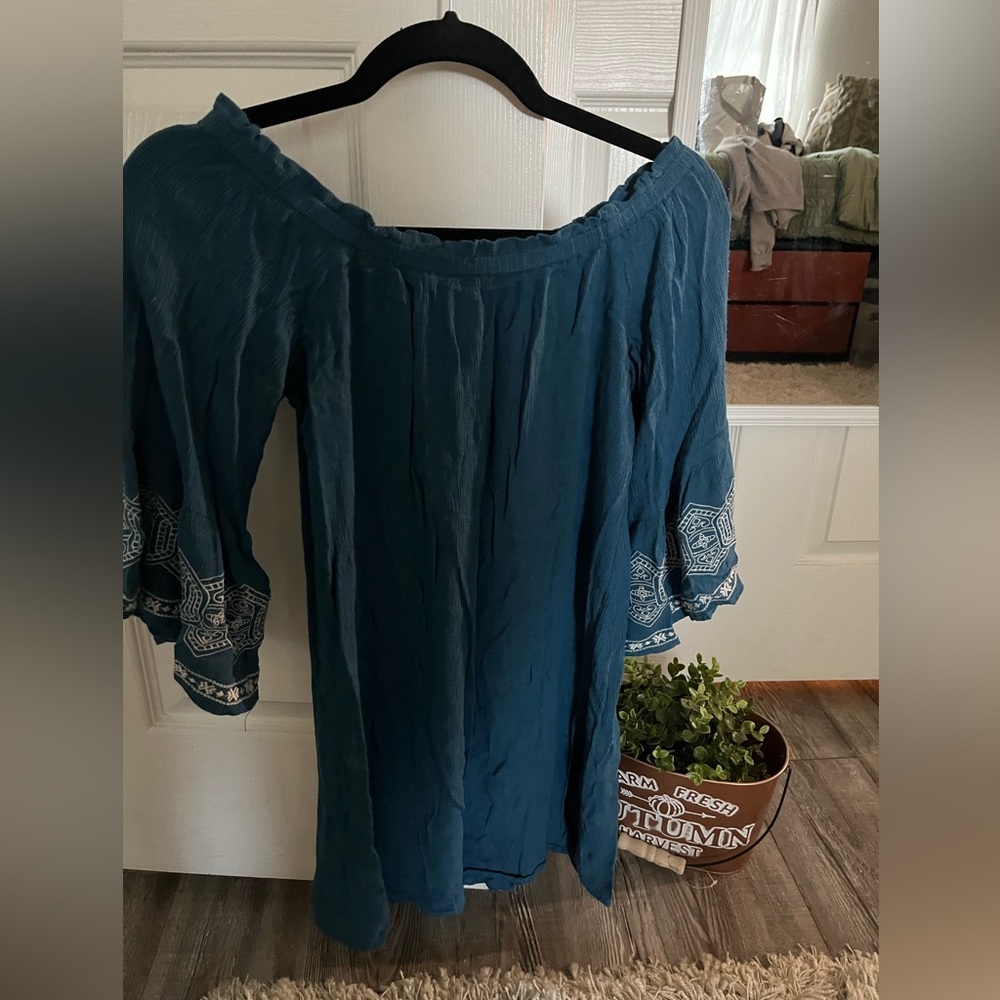 Blue Western Dress